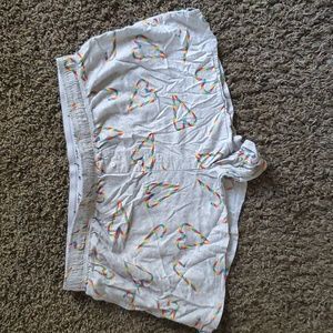 Victoria's secret PINK Love Rainbow Candy Cane Heart print pajama shorts size L
